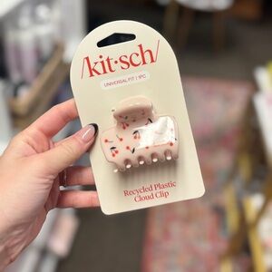 Cherry Print Recycled Plastic Medium Cloud Clip